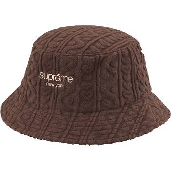 Brown Supreme Terry Pattern Crusher Hats | Supreme 488IS